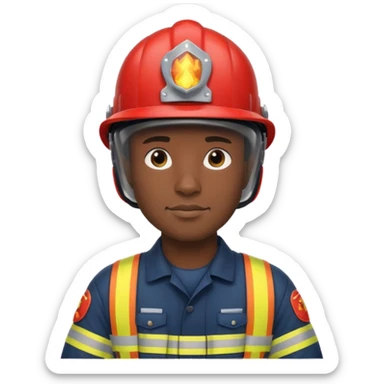 Black fireman sticker