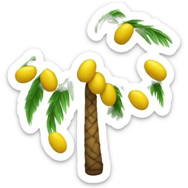 palm tree with yellow dates sticker