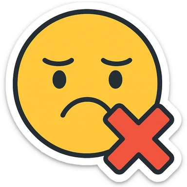 wrong choice emoji sticker