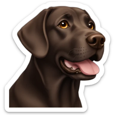 dark brown Labrador sticker