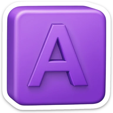 purple letter a sticker