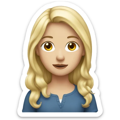 blonde english girl sticker