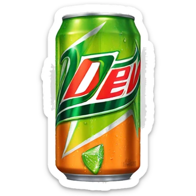 mountain dew can sticker