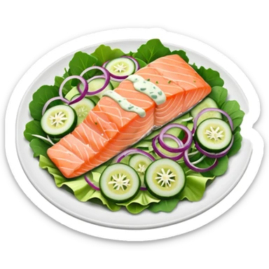 salmon salad  sticker