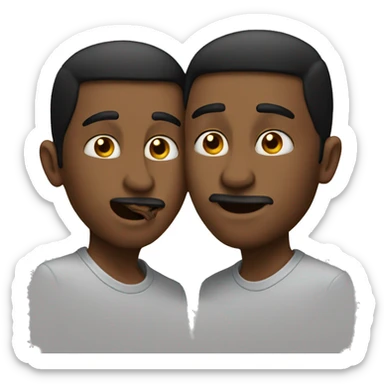 Two guys there noses are touching  sticker