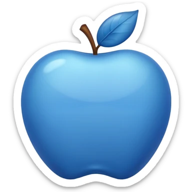 Une pomme bleu sticker