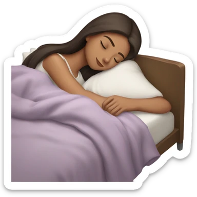 Brunette girl sleeping sticker