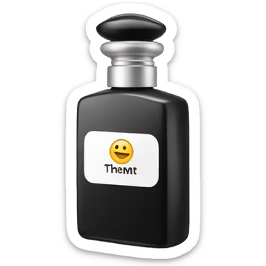 cute perfume emoji with black cap sticker
