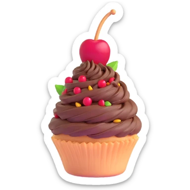 magic wand with chocolate frosting and a cherry on top sticker