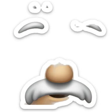 Stinky hairy Ear lobe sticker