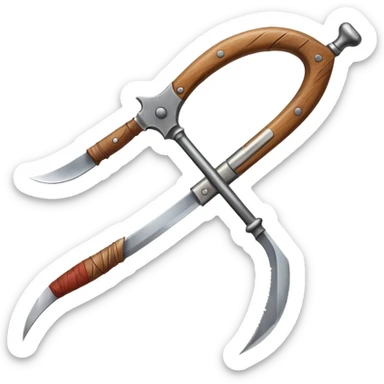 The sickle used by farmers sticker