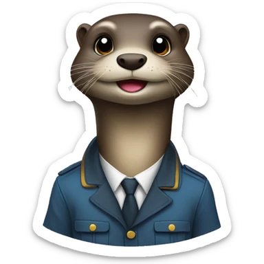 Loutre ordinateur  sticker