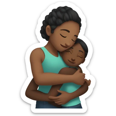 Ava hugging Khalyn sticker