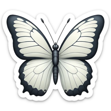 all White butterfly  sticker