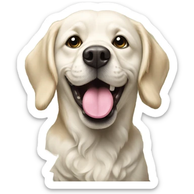 Doodle dog with money tongue  sticker