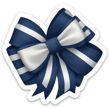 Navy blue bow sticker