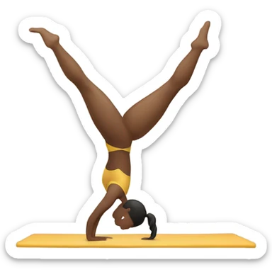Gymnast upside down handstand sticker