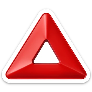 hollow triangle mold red color sticker