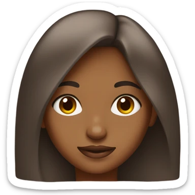 Brown girl with Brown eyes sticker