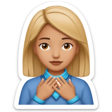 Holding hands around neck girl sticker