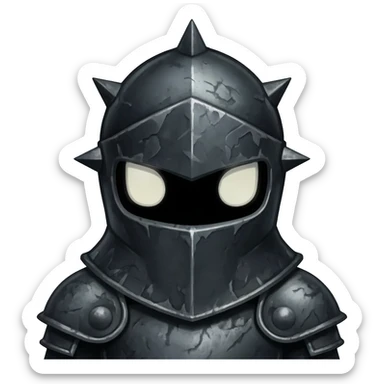 The knight head from hollow knight sticker