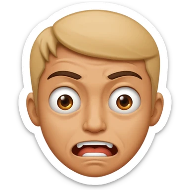 grimacing face sticker