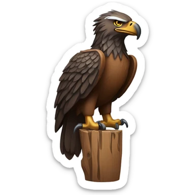 Wooden eagle totem 🦅  sticker