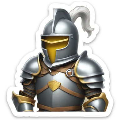 knight with a phone sticker