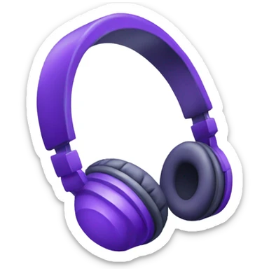 purple headphones sticker