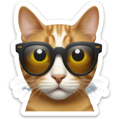 Cat with sunglasses sticker