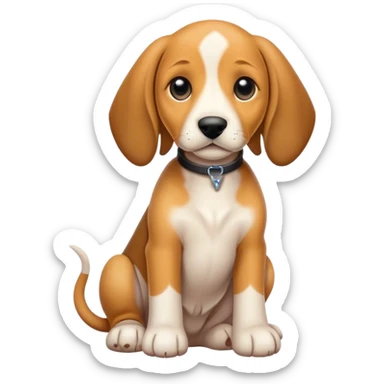 hound puppy full body sticker