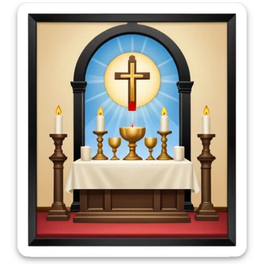 Holy Mass on the Alter of the Church sticker