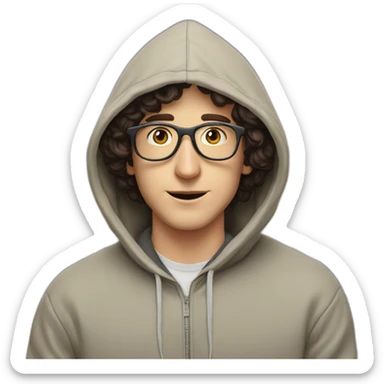 josh brener from silicon valley with hoodie on beach sticker