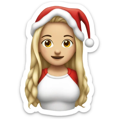 Girl santa sticker
