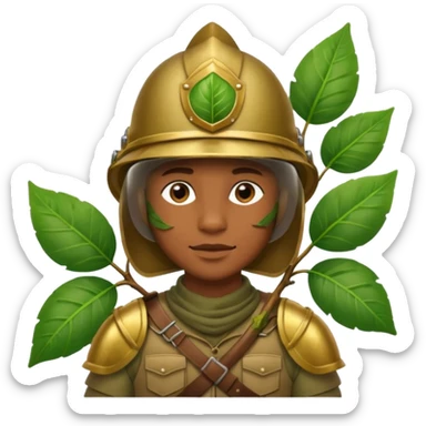 Jungle Guard – leaf shield. sticker