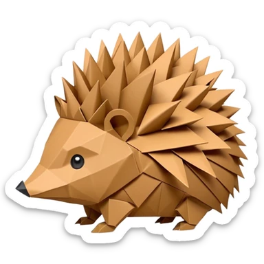 origami hedgehog sticker