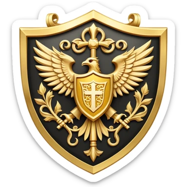 dominus' emblem holy shield sticker