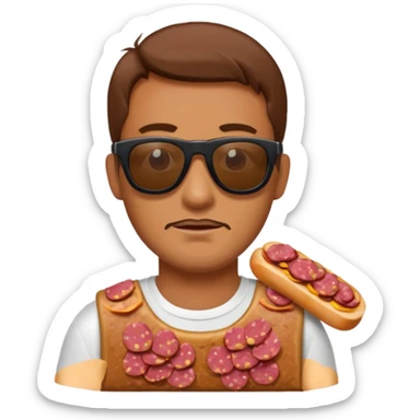 man with SPAM meat sun GLASSES  sticker