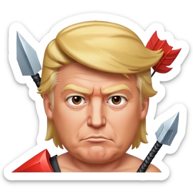 Donald Trump buff with an arrow through his head  sticker