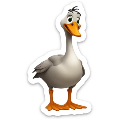 A silly goose  sticker