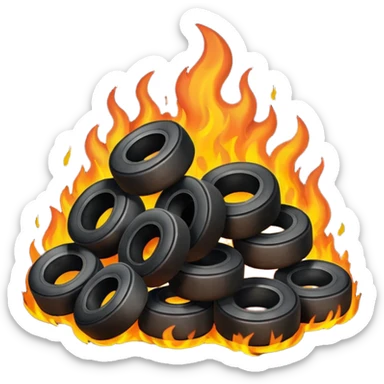 Lastik yakma sticker