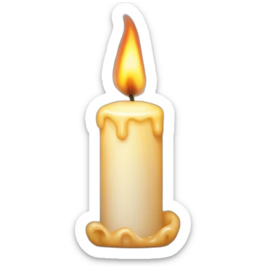 A burning candle sticker