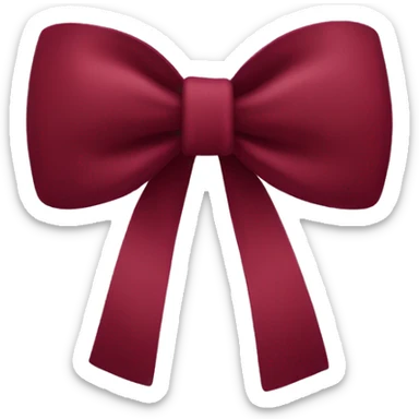 maroon red bow sticker