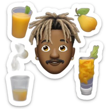 juice wrld hip hop 2019 little dreads mustache beard music rap legends never die sticker