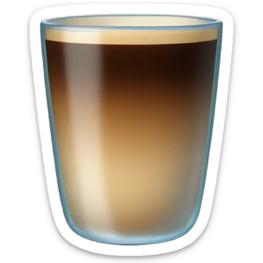 Gradient coffee in a glass cup sticker