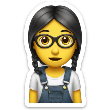 Girl minion sticker