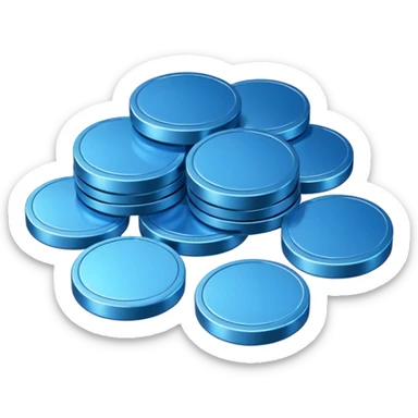 blue coins credit pack sticker