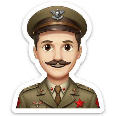 Edward Richtofen from Call of Duty Zombies with Nazi uniform and evil smile sticker