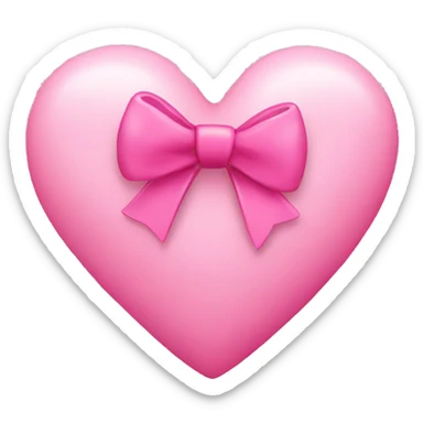A heart with a pink bow sticker