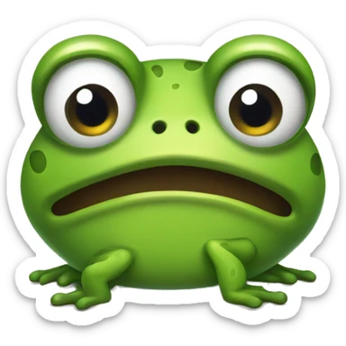 frustrated frog sticker